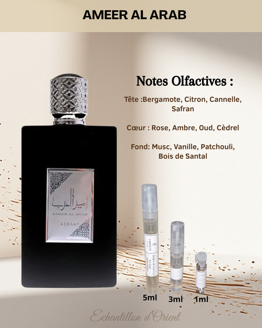 Echantillon Ameer Al Arab Eau Parfum de Lattafa Perfumes
