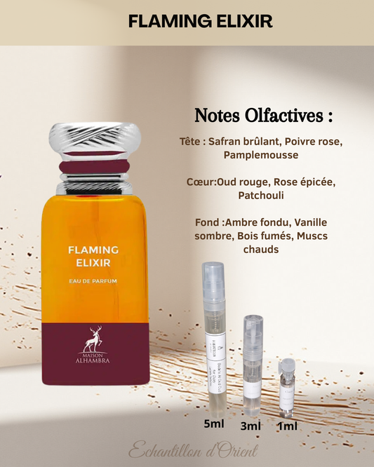 EchantillonFlaming Elixir Eau Parfum de Maison Alhambra