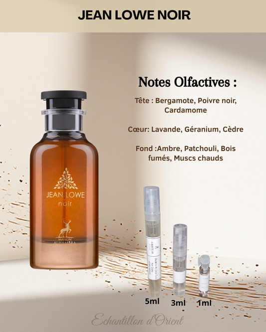 Echantillon Jean Lowe Noir Eau Parfum de Maison Alhambra
