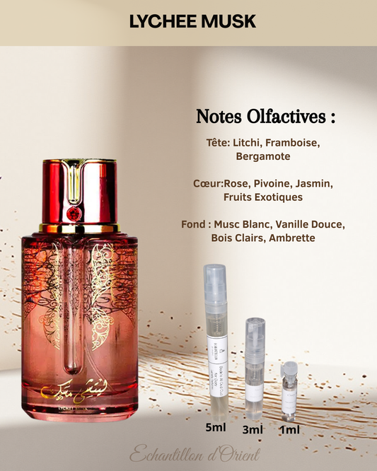 Sample of Lychee Musk Eau Parfum by Arabiyat Prestige