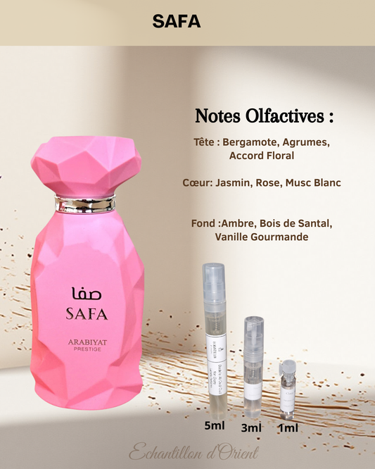 Echantillon Safa Eau Parfum de Arabiyat Prestige