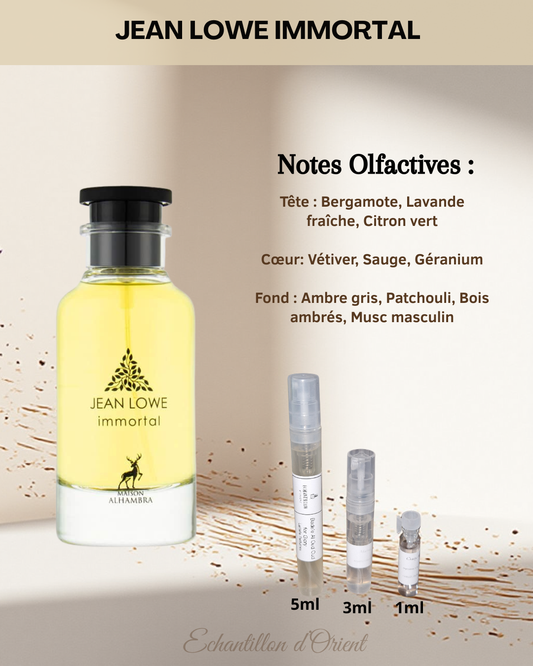 Echantillon Jean Lowe Immortal Eau Parfum de Maison Alhambra