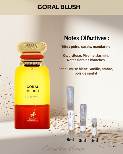 Echantillon Coral Blush Eau Parfum de Maison Alhambra