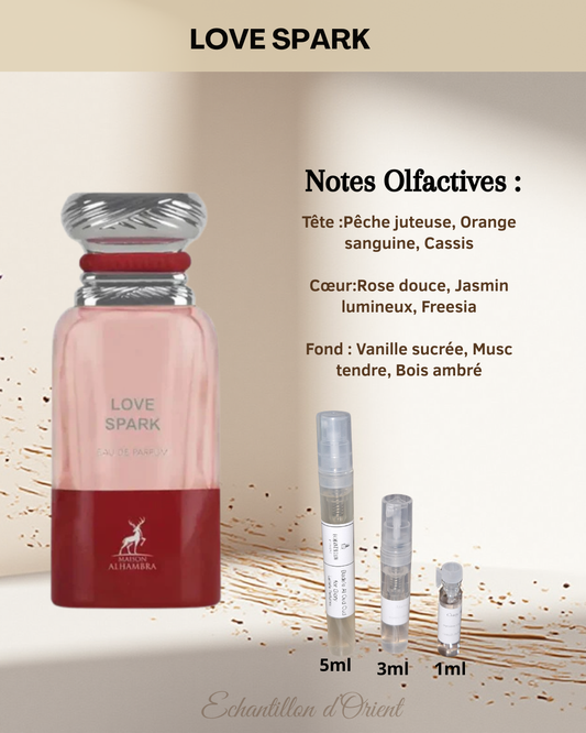 Echantillon Love Spark Eau Parfum de Maison Alhambra