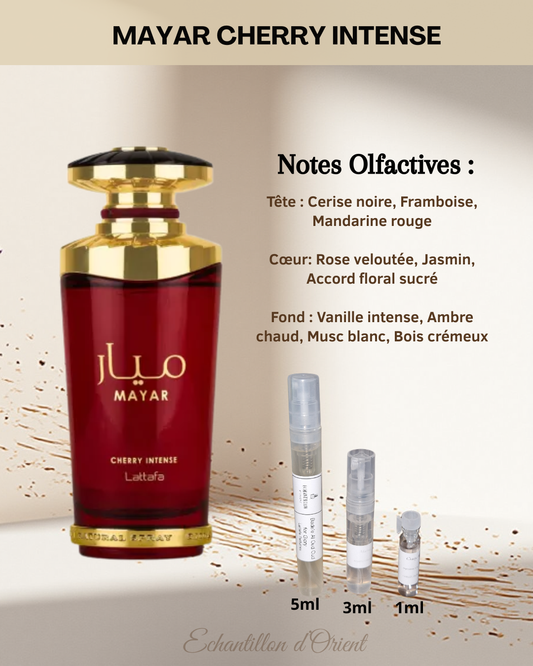 Echantillon Mayar Cherry Intense Eau Parfum de Lattafa Perfumes