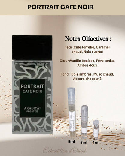 Echantillon Portrait Café Noir Eau Parfum de Arabiyat Prestige