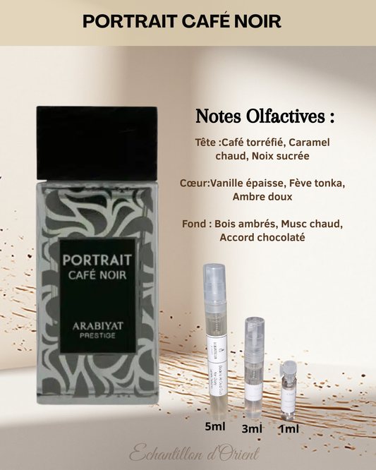 Echantillon Portrait Café Noir Eau Parfum de Arabiyat Prestige
