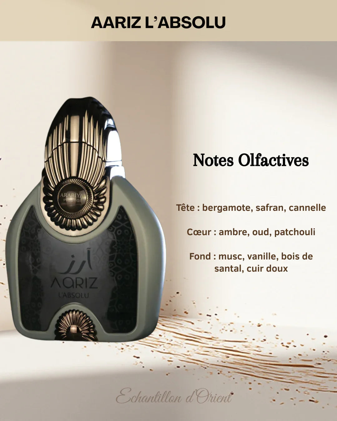 Echantillon Aariz l'Absolu Eau Parfum 5ml de Arabiyat Prestige