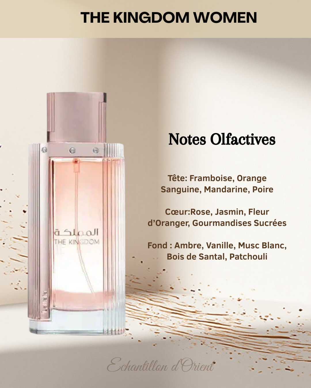 Sample of The Kingdom Women Eau de Parfum 5ml by Lattafa Perfumes