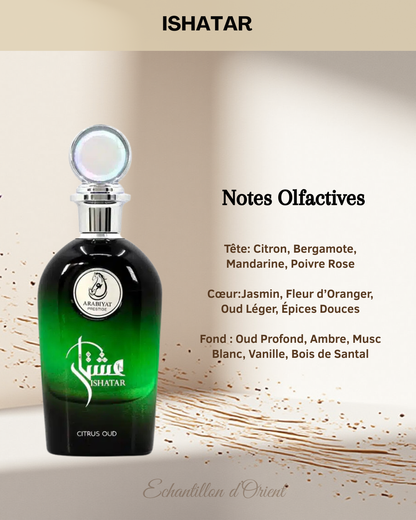 Muestra Ishatar Citrus Oud Eau Parfum 5ml de Arabiyat Prestige