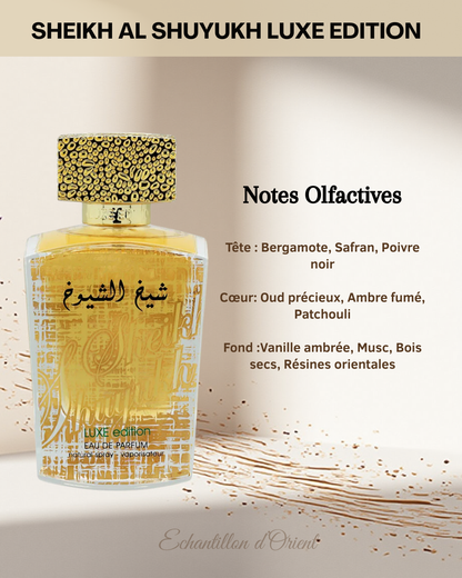 Sample of Sheikh Al Shuyukh Luxe Edition Eau de Parfum 5ml by Lattafa Perfumes