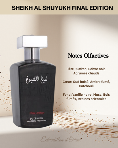 Sample of Sheikh Al Shuyukh Final Edition Eau de Parfum 5ml by Lattafa Perfumes