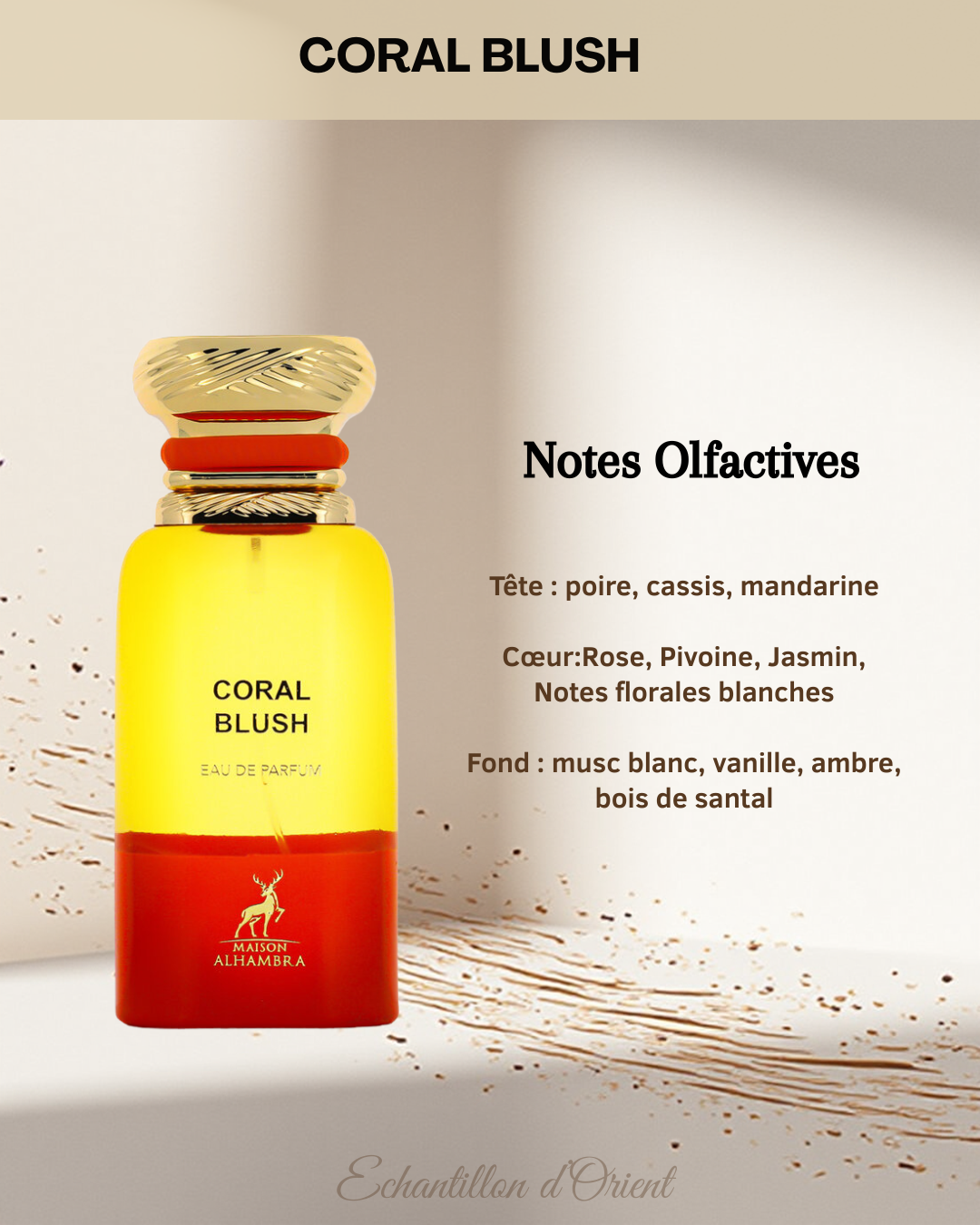 Muestra Coral Blush Eau Parfum 5 ml de Maison Alhambra