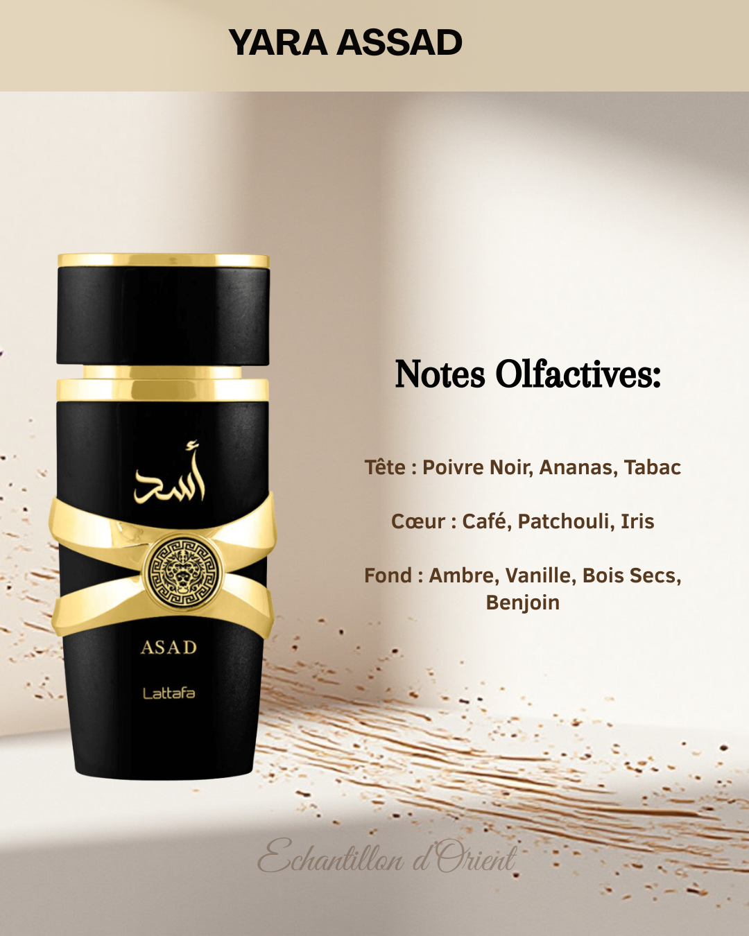 Echantillon Asad Eau Parfum 5ml de Lattafa Perfumes