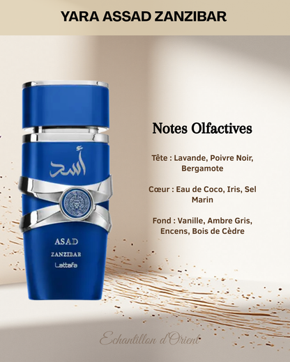 Muestra de 5 ml de Asad Zanzibar Eau Parfum de Lattafa Perfumes