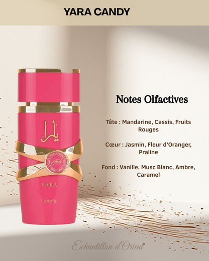 Echantillon Yara Candy Eau Parfum 5ml de Lattafa Perfumes