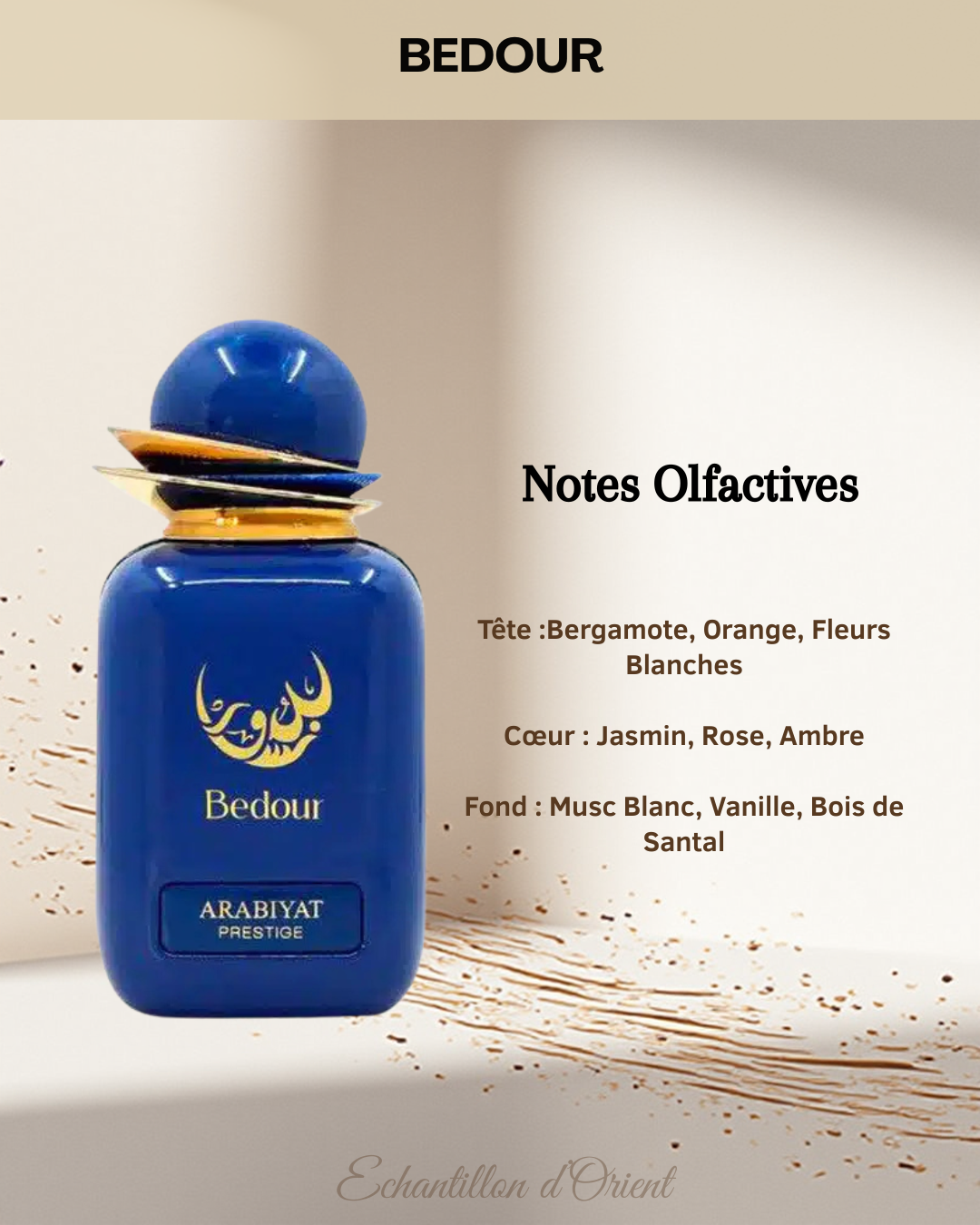 Echantillon Bedour Eau Parfum 5ml de Arabiyat Prestige