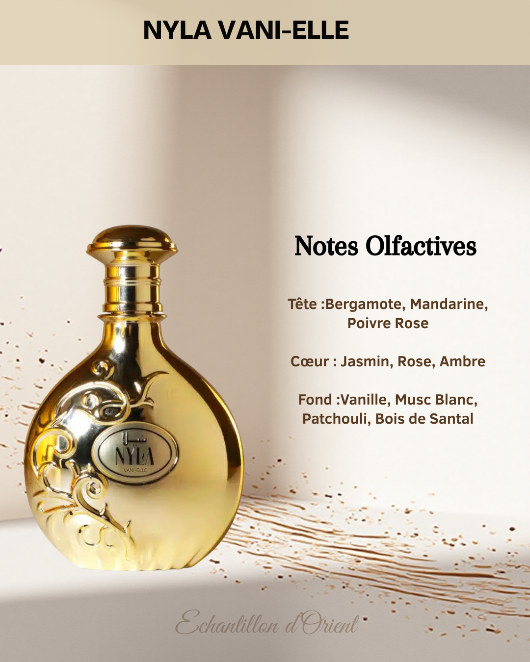 Echantillon Nyla Vani-Elle Eau Parfum 5ml de Arabiyat Prestige