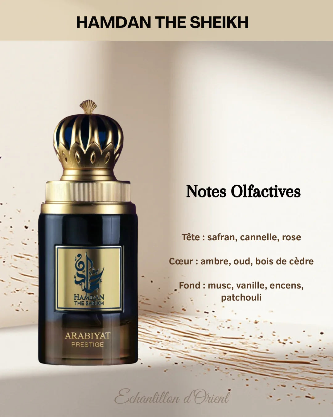 Echantillon Hamdan The Sheikh Eau Parfum 5ml de Arabiyat Prestige