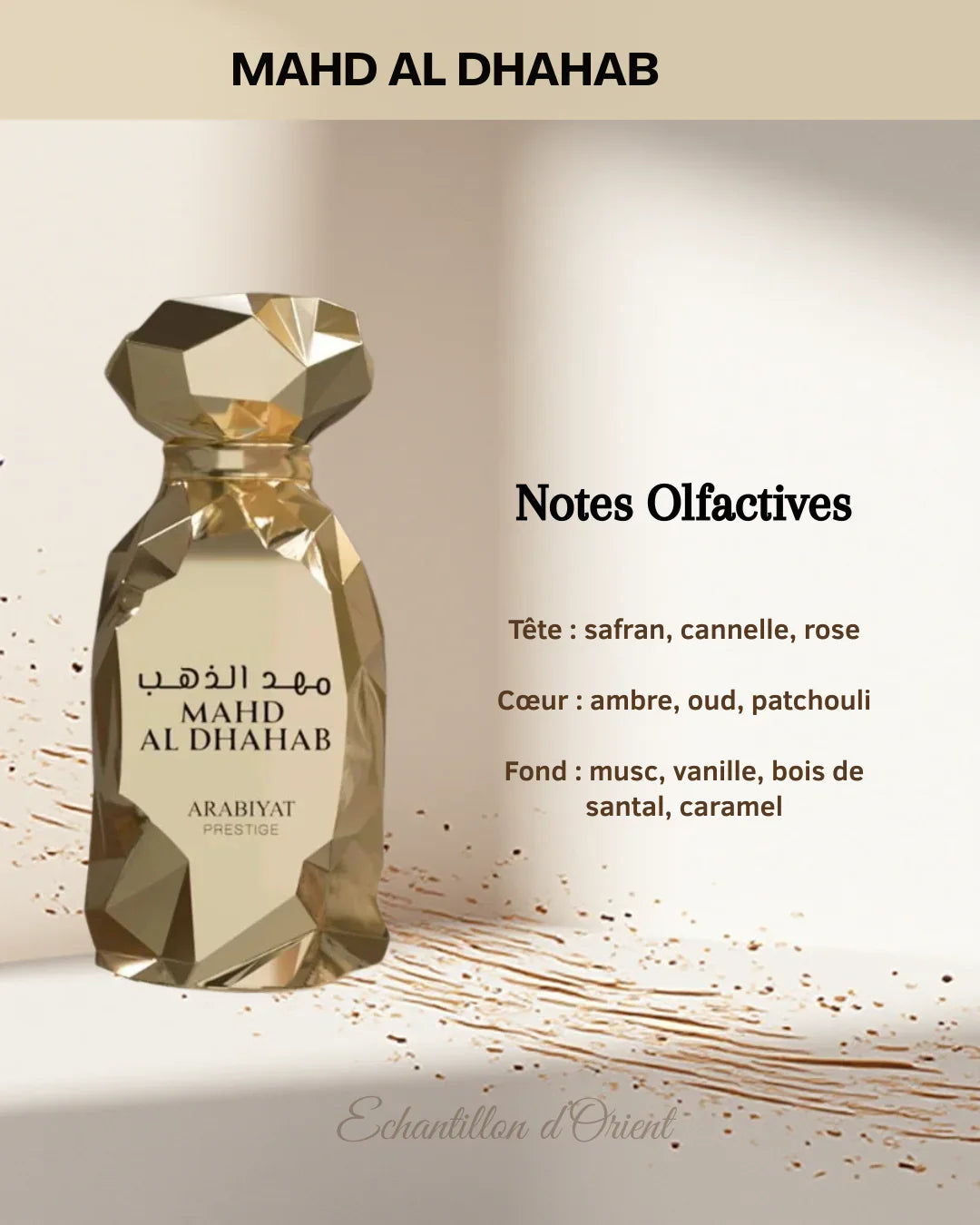 Echantillon Mahd Al Dhahab Eau Parfum 5ml de Arabiyat Prestige