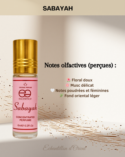 Aceite de perfume concentrado SABAYAH 6 ml Excellence