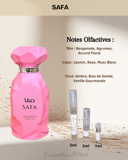 Echantillon Safa Eau Parfum de Arabiyat Prestige