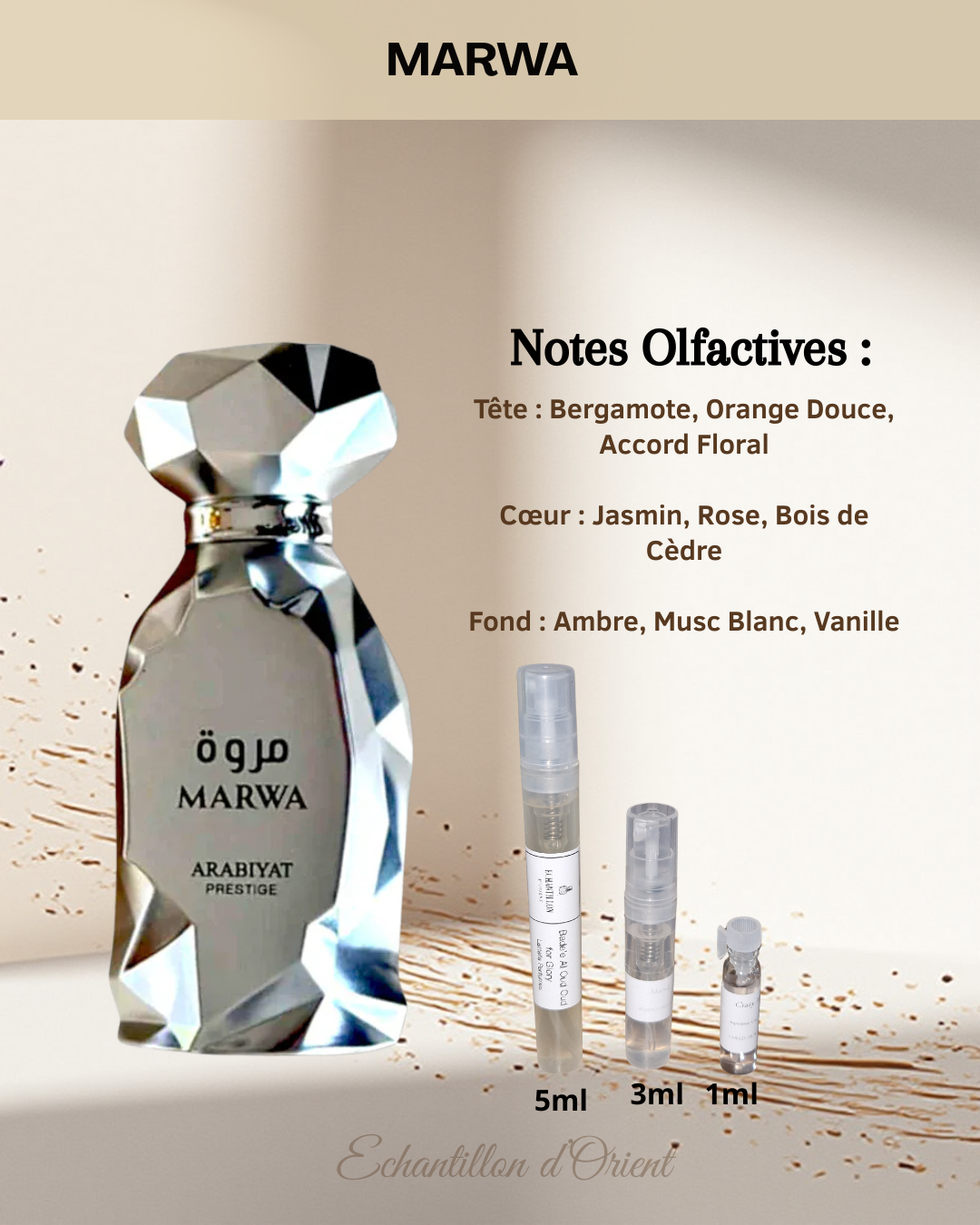 Echantillon Marwa Eau Parfum de Arabiyat Prestige