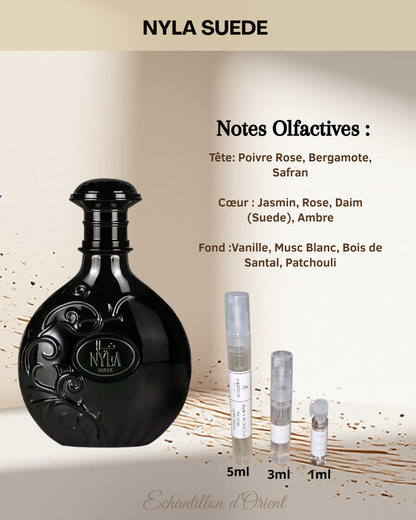 Echantillon Nyla Suede Eau Parfum de Arabiyat Prestige