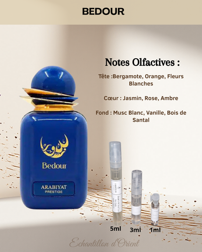 Echantillon Bedour Eau Parfum de Arabiyat Prestige