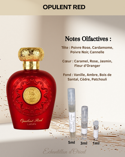 Echantillon Opulent Red Eau Parfum de Lattafa Perfumes