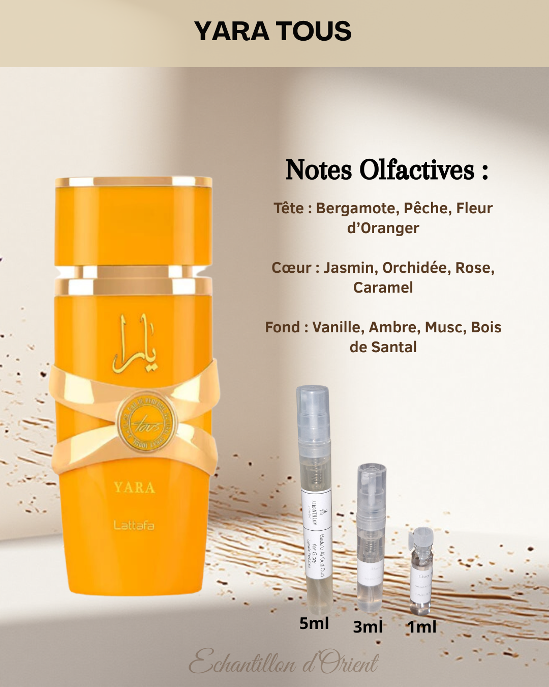 Echantillon Yara Tous Eau Parfum de Lattafa Perfumes