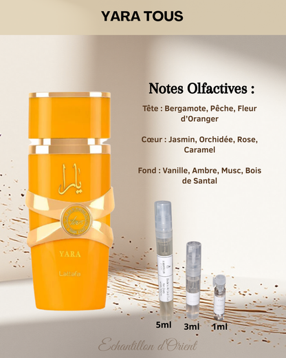 Echantillon Yara Tous Eau Parfum de Lattafa Perfumes